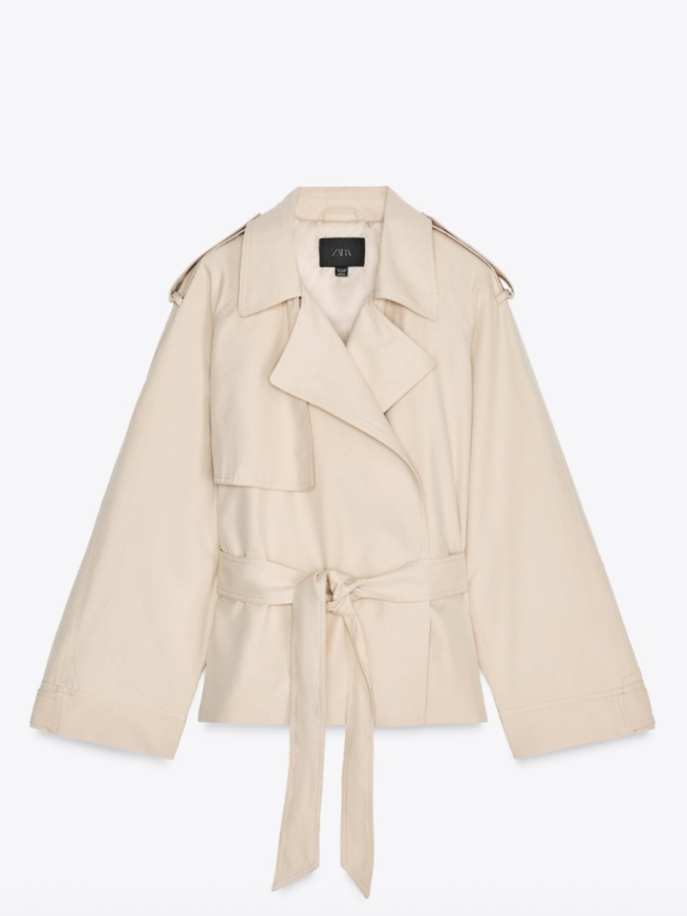 Zara short belted trench coat